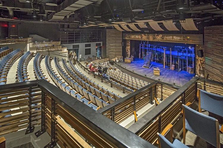 View of empty theater and stage